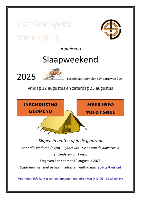 Slaapweekend TSV